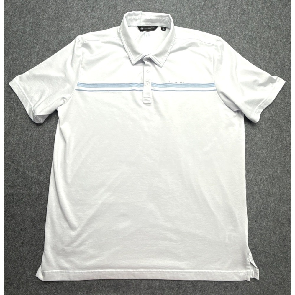 Travis Mathew White Dolphin Cruise Short Sleeve Polo Mens Size XL